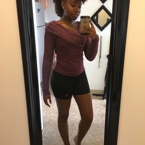 Purple v-neck sweater